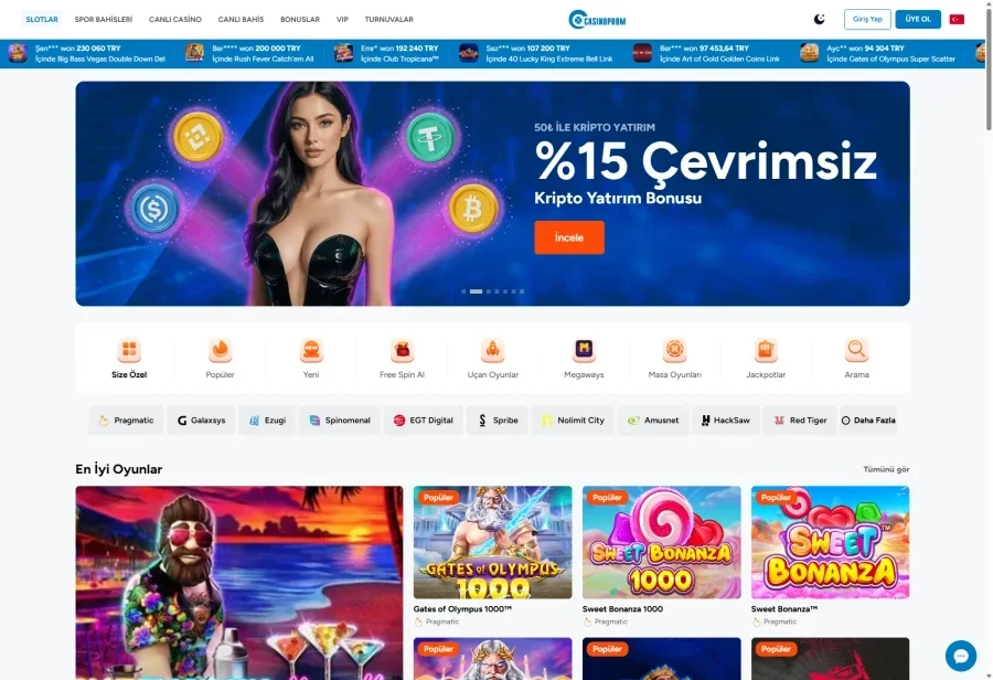 Casinoprom ekran görüntüsü